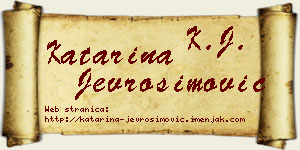 Katarina Jevrosimović vizit kartica